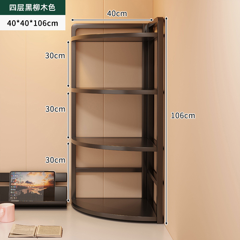 [큰 4 층] 블랙 버드 나무 블랙 프레임 40X40X106CM