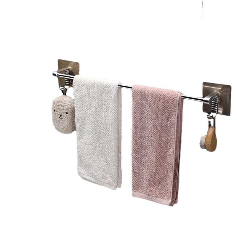 Toallero sin perforaciones toallero de baño espacio de baño Toalla de aluminio barra colgante toallero de pared