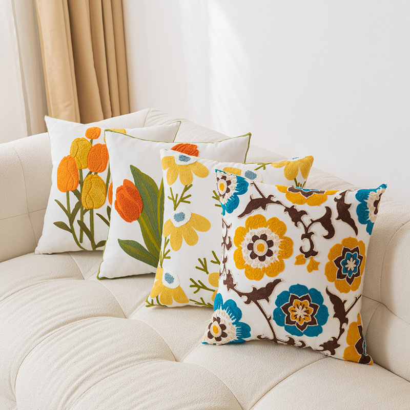 200g Weight Pillow Cases Home Textiles & Decor Type Sweet Simple Style Flower Cotton Pillow Cases Couch & Sofa Decor