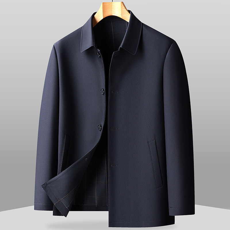 Spring New Jacket Men's Lapel Business Casual Top Jacket Top Middle-Aged Dad Wear Cadre Clothing Spring New Jacket Men's Lapel Business Casual Top Jacket Top Middle-Aged Dad Wear Cadre Clothing