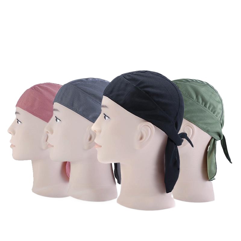 Summer Thin Outdoor Riding Pirate Hat Quick-drying Sports Headscarf Sweat-wicking Breathable Sunscreen Headwear Pirate Headscarf