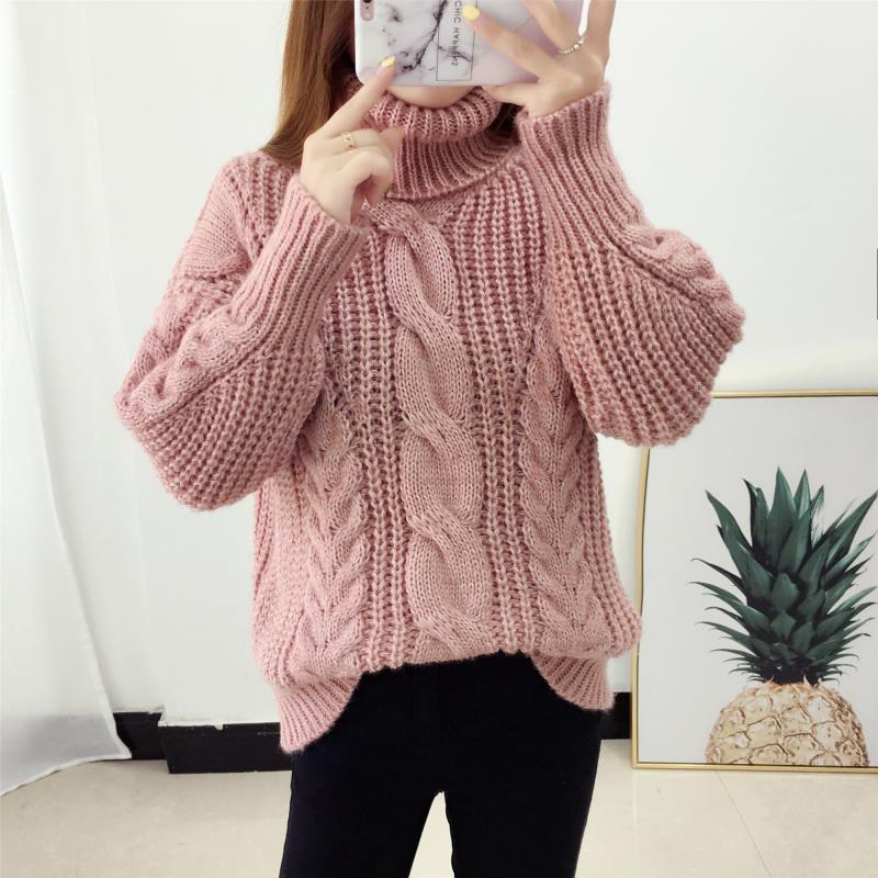 Suéter de punto estilo universitario para mujer, otoño-invierno 2026, el suéter de cuello alto de punto grueso más vendido en Amazon para mujer.