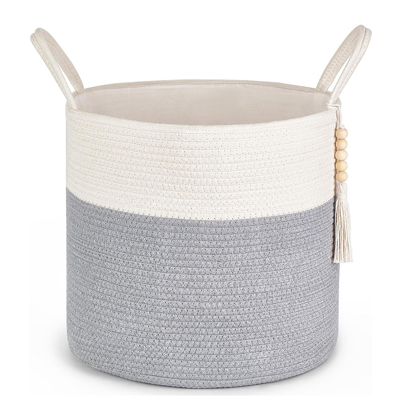 Cesta de ropa sucia del hogar nórdico Cesta de ropa sucia tejida Cesta de almacenamiento de juguetes diversos Cesta de almacenamiento de almacenamiento de sala de estar dormitorio