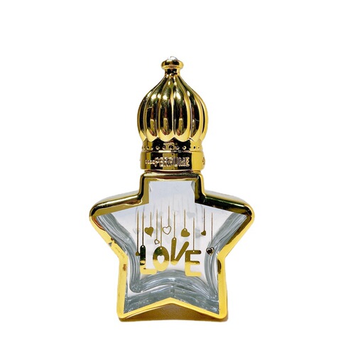 Fashionable and Simple Essential Oil Roller Ball Bottle UV Crafts Metal Transparent Perfume Bottle Hot Stamping Glass Essential Oil Bottle Wholesale