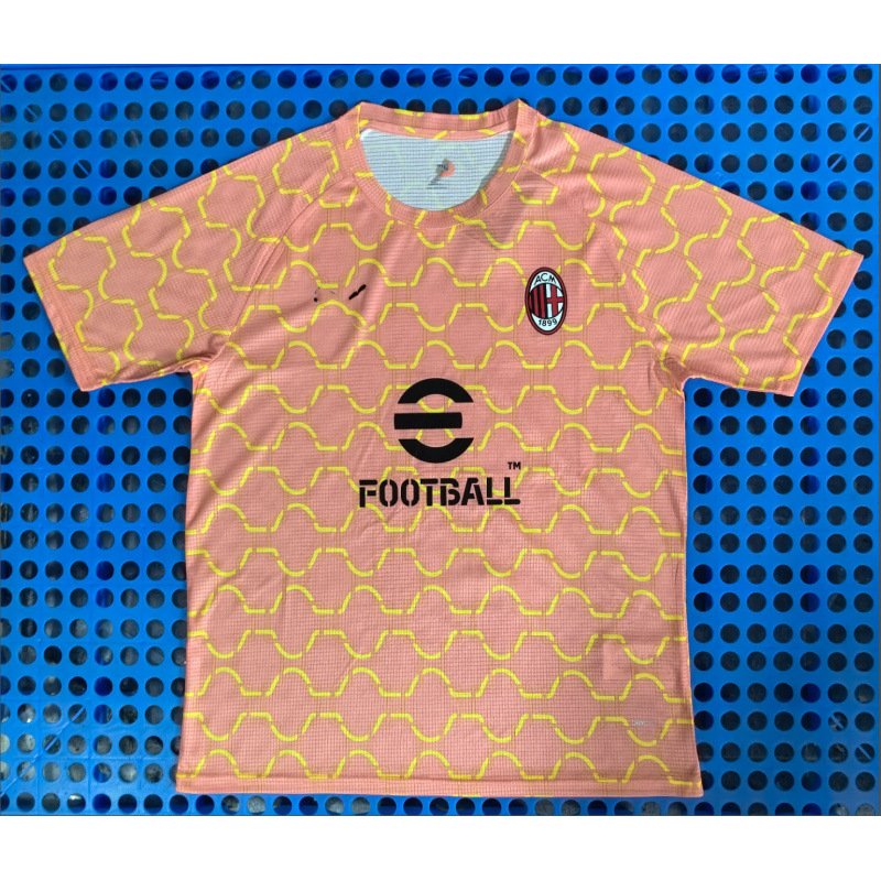 25-26 AC밀란 오렌지 핑크 경기 전 훈련복