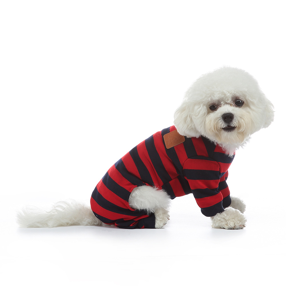Britanska prugasta pidžama za pse za male pse pet hoodie_voghion.com