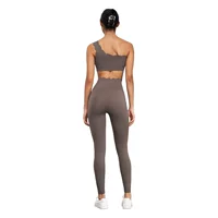 LC Lycra Одноплечевой ремень Съемная чашка Спортивное нижнее белье Женский противоударный бюстгальтер пуш-ап для йоги Подол с расширенной красивой спиной