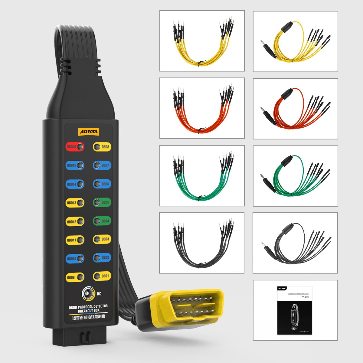 AUTOOL automotive diagnostic protocol detector obd diagnostic signal detection vehicle power system jumper box