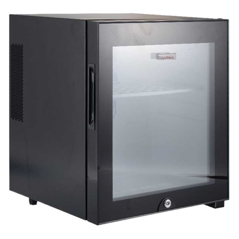 Fuxin Hotel Mini Refrigerator Mute 30L Large Capacity Hotel Room Semiconductor Refrigeration Sample Cabinet Glass Door