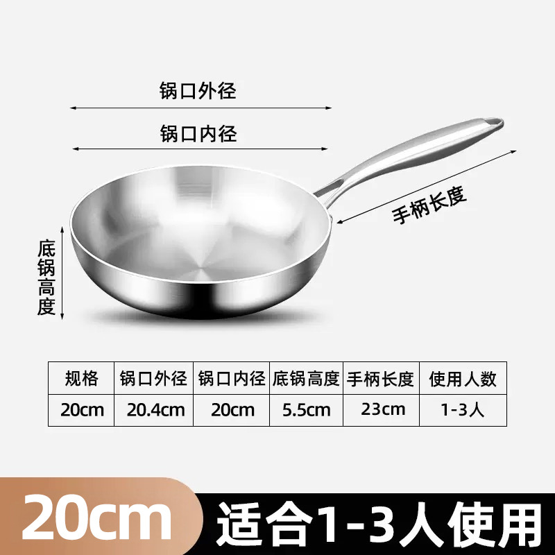 316 sartén de acero inoxidable mango plegable panquequeque de filete europeo y americano panqueque antiadherente panca casera pequeña freidora