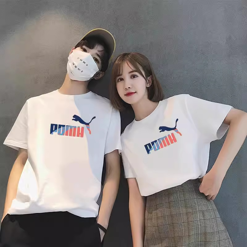 American Trendy Brand High-End White Short-Sleeved T-Shirt Couple Wear Summer 2025 Casual Trendy Men's and Women's Versatile T-Shirt American Trendy Brand High-End White Short-Sleeved T-Shirt Couple Wear Summer 2025 Casual Trendy Men's and Women's Versatile T-Shirt