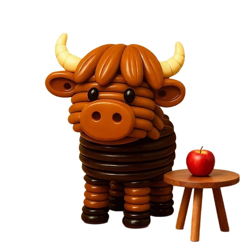 DIY Button Highland Cow Craft Kit纽扣高地牛工艺套件|undefined
