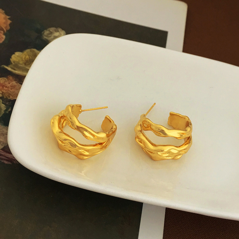 Fashion Geometric Copper Earrings Plating Copper Earrings