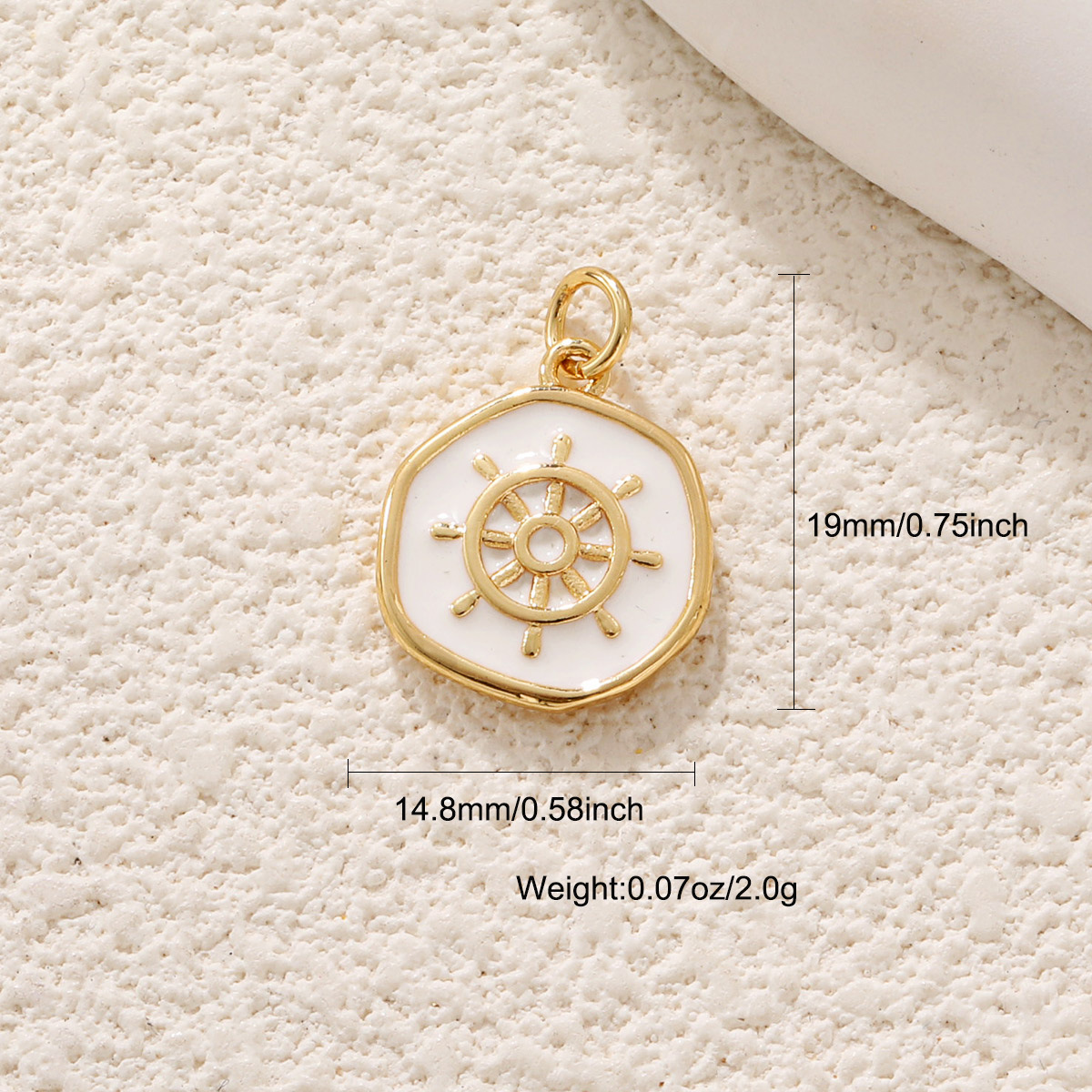 3g Weight Pendant Jewelry Making Type 18*9.3mm Jewelry Making Size DIY Jewelry Accessories Classification 1 Piece Quantity Copper Material Conch, Rudder Pattern Polished Finish Enamel Design Marine Style Style 1 Piece 18*9.3mm Copper Conch Rudder Polished Pendant 4