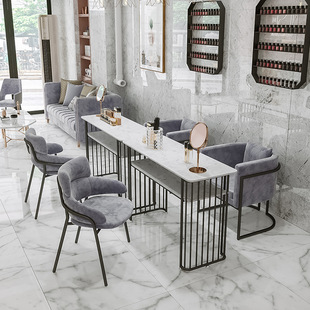 Internet Celebrity Marble Manicure Table and Chair Combination Single and Double Manicure Table Set Modern Simple Special Price Economical