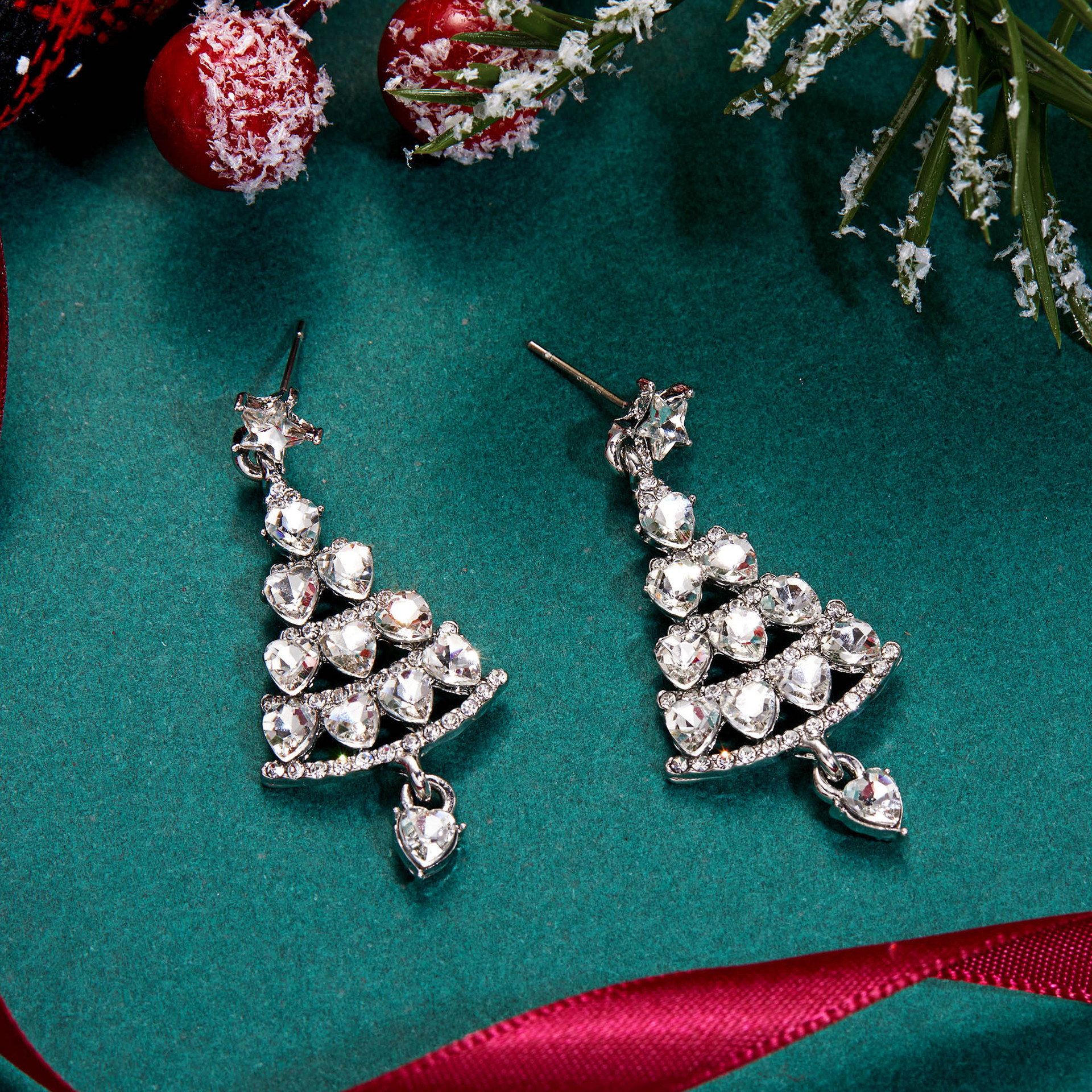 Star Christmas Tree Earrings