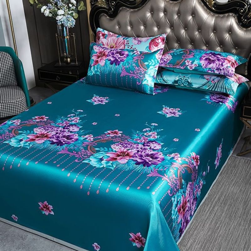 Estera de hielo estera de tres piezas set de estera de verano sábanas caseras dobles una sola pieza lavadora plegable estera de aire acondicionado suave