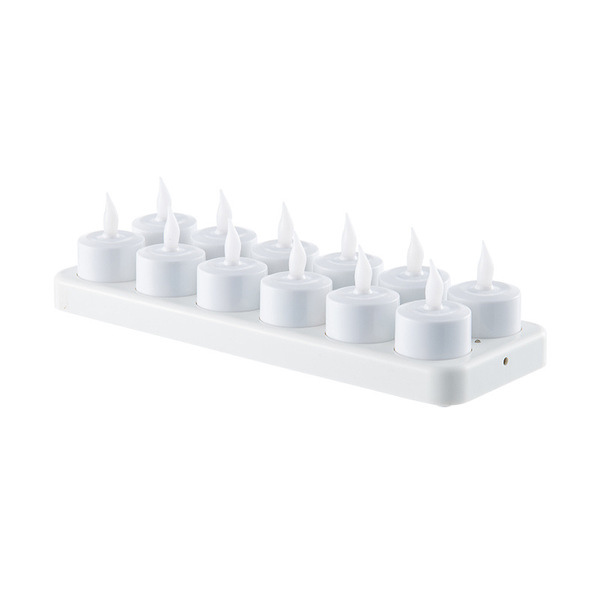 12 white shell LED charging simulation Electronic candlelight…