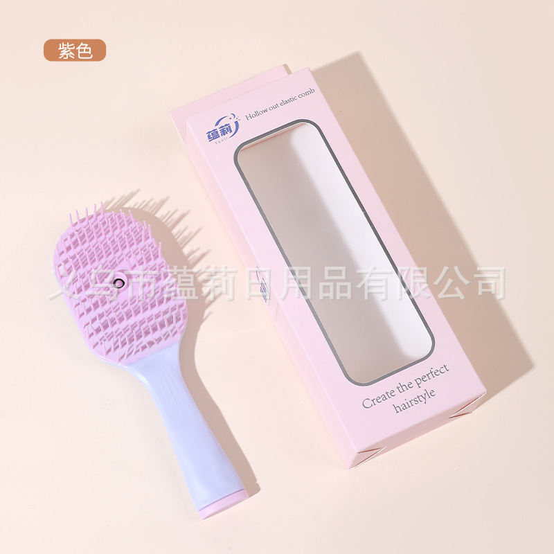 Peine para el cuidado del cabello con aceite esencial Yunli, distribuye el líquido uniformemente sin ensuciar las manos, suaviza el encrespamiento, fortalece las raíces del cabello y crea un estilo voluminoso.