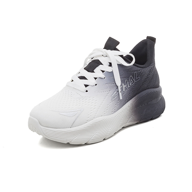Nuevos zapatos deportivos pareja de zapatos de carreras para mujeres con suela gruesa transpirable zapatos de tejido para jóvenes zapatos casuales F8870 mujeres