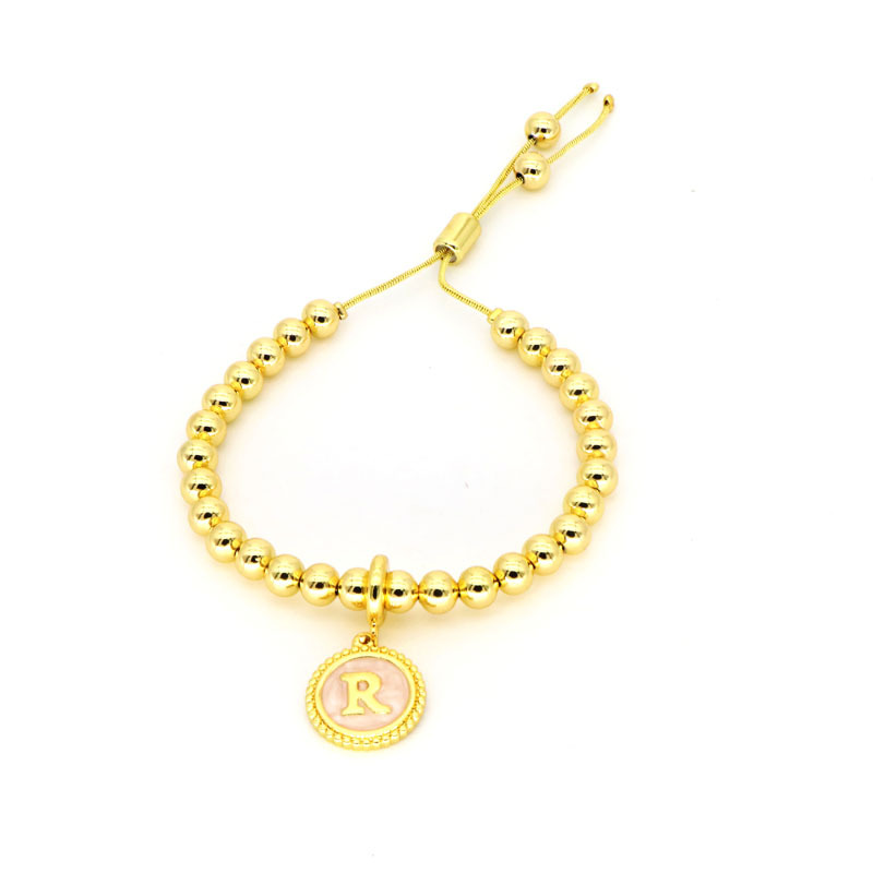 16g Weight Copper Pendant Material Bracelets Classification Copper Chain Material 1 Piece Quantity Daily Occasion Copper Material Letter Pattern Women's Gender Simple Style Style Copper Letter Bracelets 2