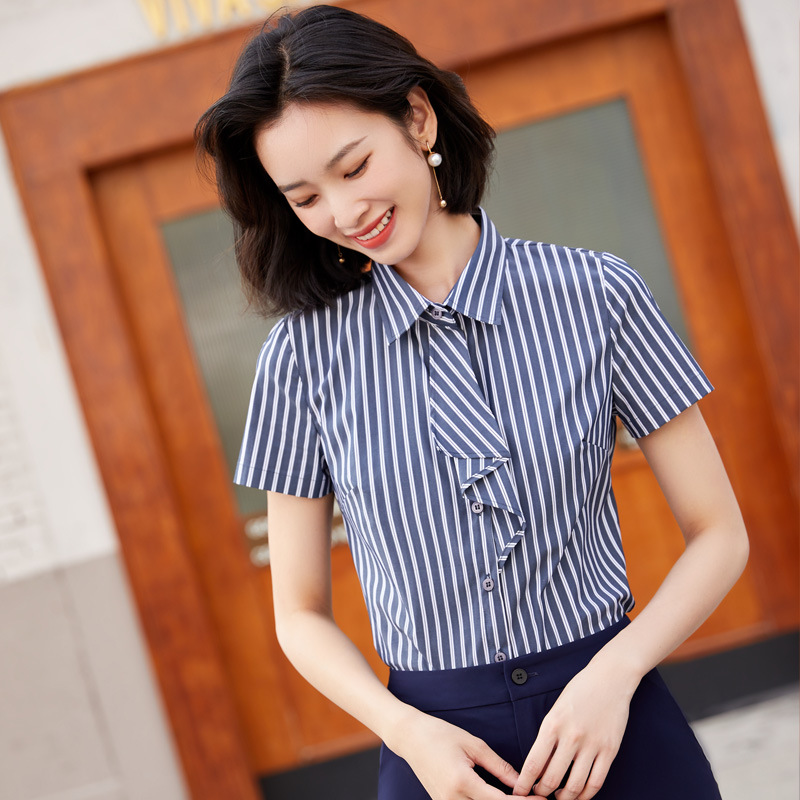 쉬폰 셔츠 반팔 여성의 여름 우아한 드레이핑 패션 웨스턴 스타일 2021 여름 살구색 스트리머 배꼽 커버 셔츠 탑