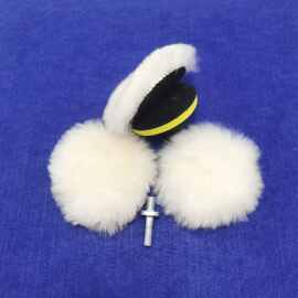 汽车美容3-7英寸自粘式羊毛球 海绵抛光盘抛光轮背绒纯羊毛盘套装