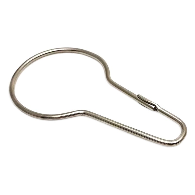 Beadless metal shower curtain hook gourd buckle metal rust-free Hook hardware shower curtain buckle factory direct wholesale