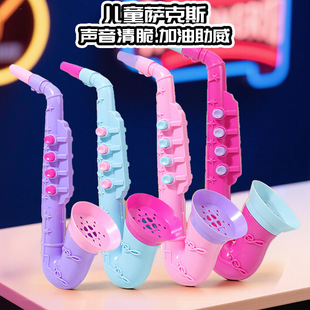 Saxophone Instrument Children's Toy Trumpet Baby Whistle Instrument Small Saxophone Performance Props Wholesale