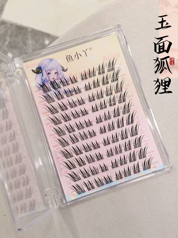 Yuxiaoya 10 行つけまつげ家族ポートレートひまわり純粋な欲望猫の爪キツネスタイル怠惰な女性の自然まつげ卸売|undefined