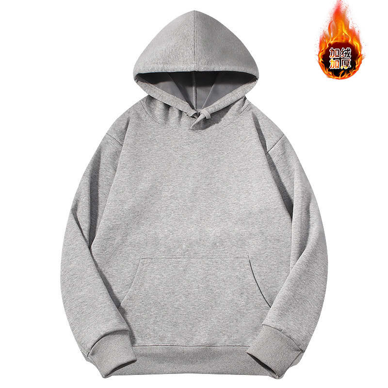 400g suéter con capucha de terciopelo de zorro plateado pesado más suéter con capucha suelto de terciopelo grueso para hombre suéter suelto de otoño e invierno