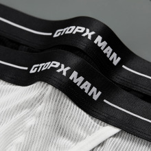 GTOPX MAN男士情趣三角裤 条纹网孔冰丝薄款U凸透明低腰性感内裤