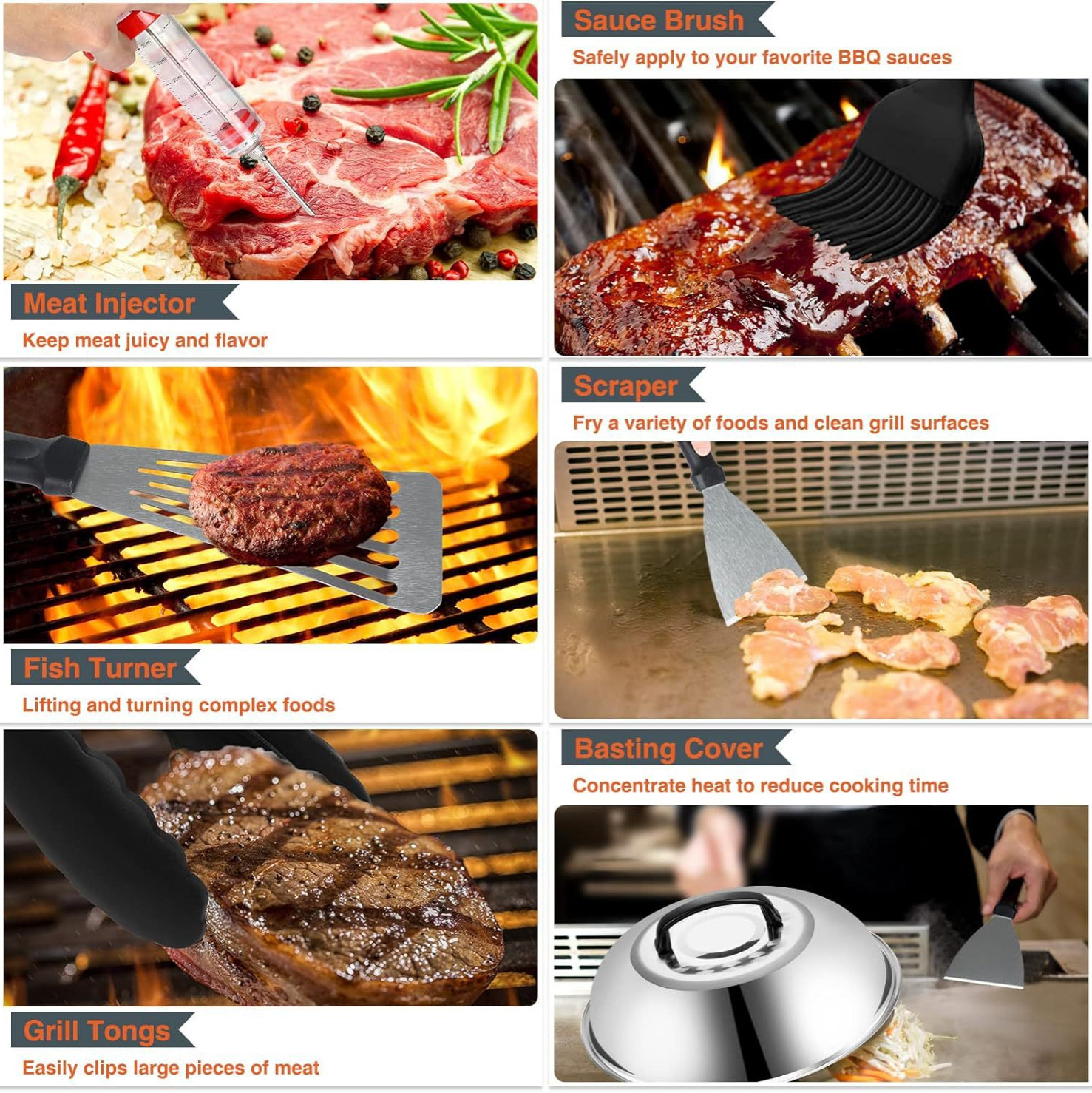 Transfronterizo Amazon acero inoxidable parrilla herramienta BBQ al aire libre acampamiento tepanyaki cocina paleta de hamburguesas