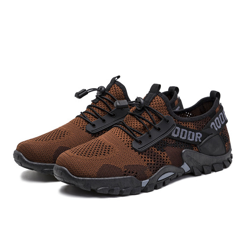Foreign trade large size men's shoes spring new men's sports and casual shoes outdoor breathable mesh hollow hiking men's shoes