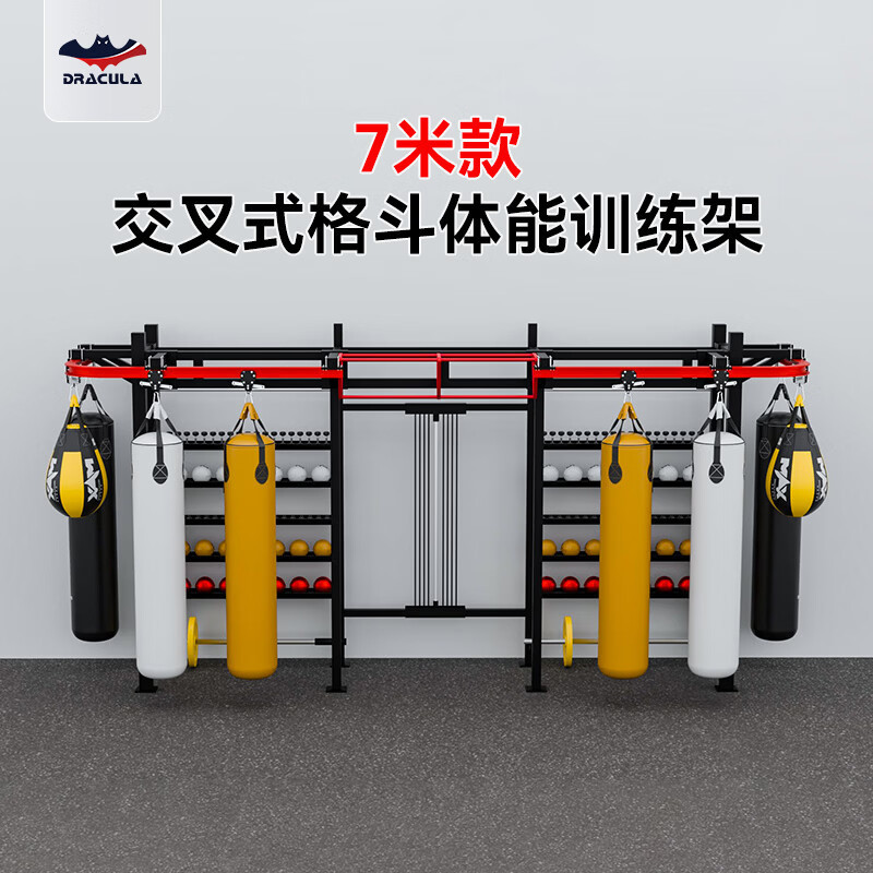 DRACULA Cross-Training Fitness Rack with Movable Track and Sandbag – a Multifunctional Fitness Stand