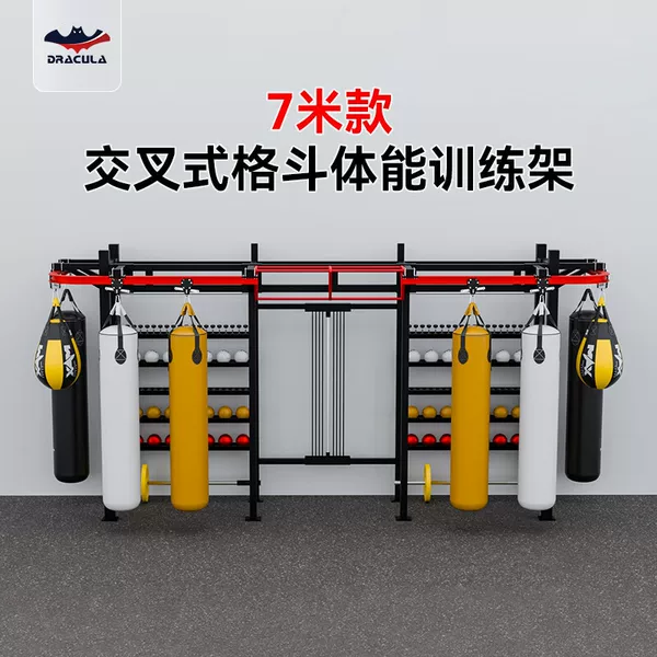 DRACULA Cross-Training Fitness Rack with Movable Track and Sandbag – a Multifunctional Fitness Stand