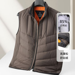 男式羽绒马甲2025立领拉链版白鸭绒保暖青年高奢商务无袖保暖外套