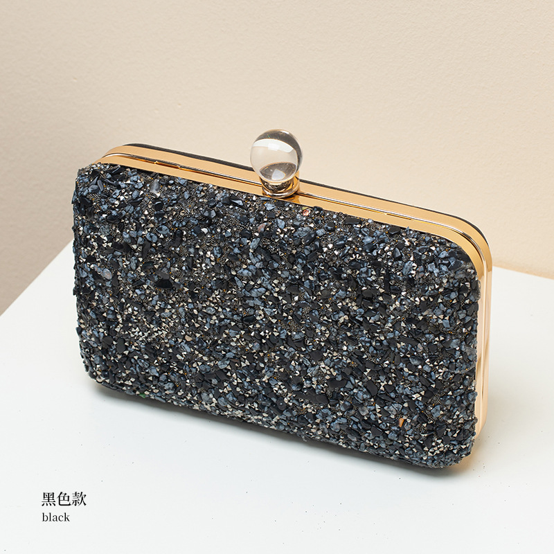 Nueva bolsa de banquete de noche de diamantes de imitación moda europea y americana bolso de vestir incrustado en diamantes bolsa cheongsam Socialite bolsa retro comercio electrónico transfronterizo