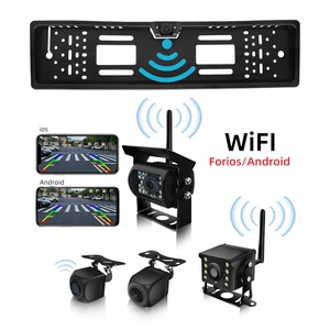 Avropa Nömrə Çərçivəsi HD Simsiz WiFi Gecə Görüşlü Arxa Kamera