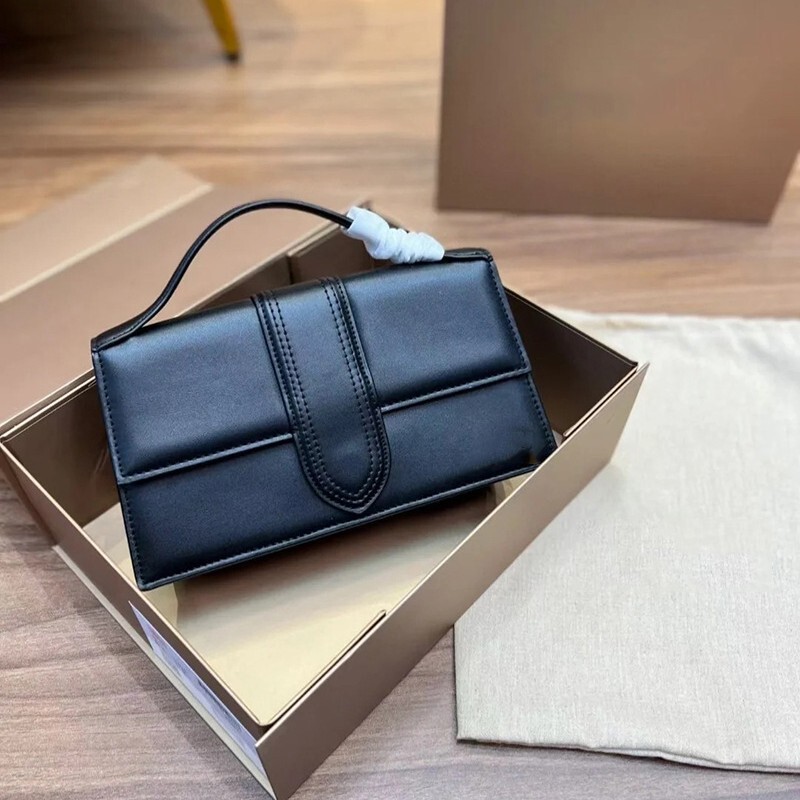 Jacquemu Niche Design Ins French Brand Fashion Flip-Top Textured Handbag Single Shoulder Crossbody Small Square Bag