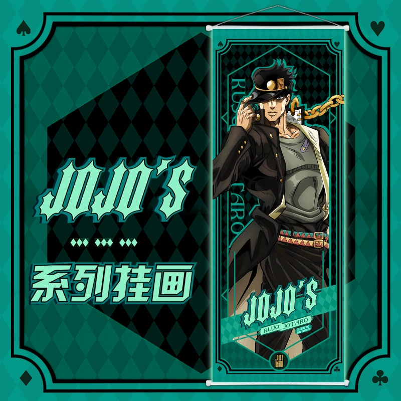 Jojo hanging painting anime character peach skin velvet scroll painting two -dimensional student gift wall decoration new model