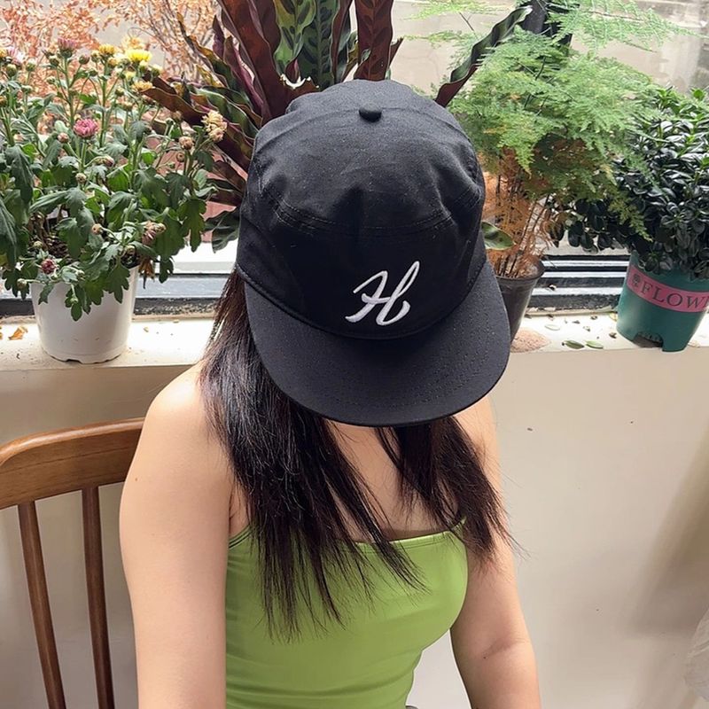 英伦老钱风平顶复古休闲百搭字母刺绣平檐棒球帽男女同款鸭舌帽子|undefined