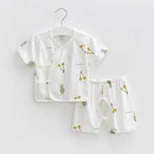 新生儿短袖套装纯棉无骨男女宝宝半袖和尚服婴儿衣服夏季薄款套装