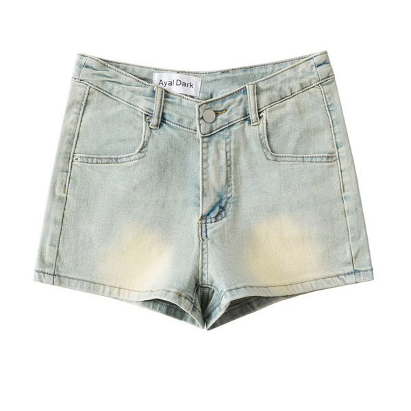 Stretch Slim Hot Girl V-Waist Butt Lifting Shorts 2025 Summer New Fashion Low-Waist Straight-Leg Denim Hot Pants Wholesale