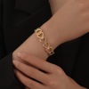 Trend cute bracelet stainless steel, European style, simple and elegant design