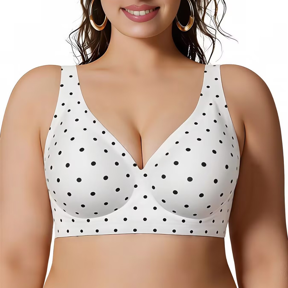 European and American cross-border plus-size lingerie leopard print jelly strip soft support seamless breathable invisible bra for large busts