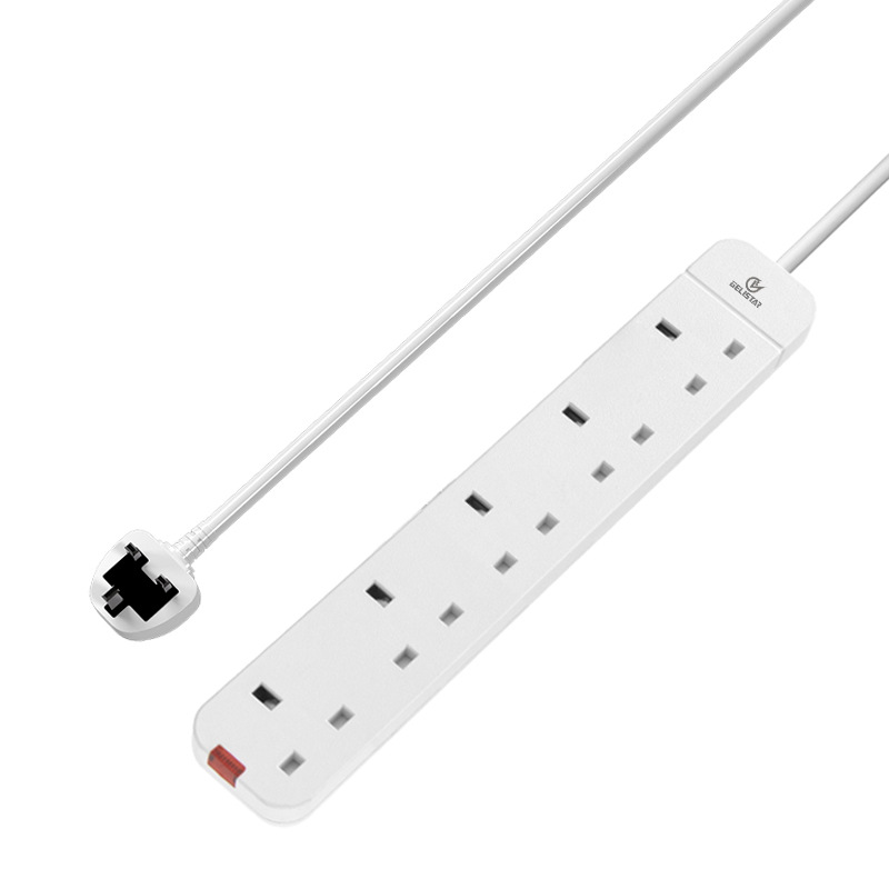 插板插线板接线板白色英式英规多功能5位3m电源厂家插板