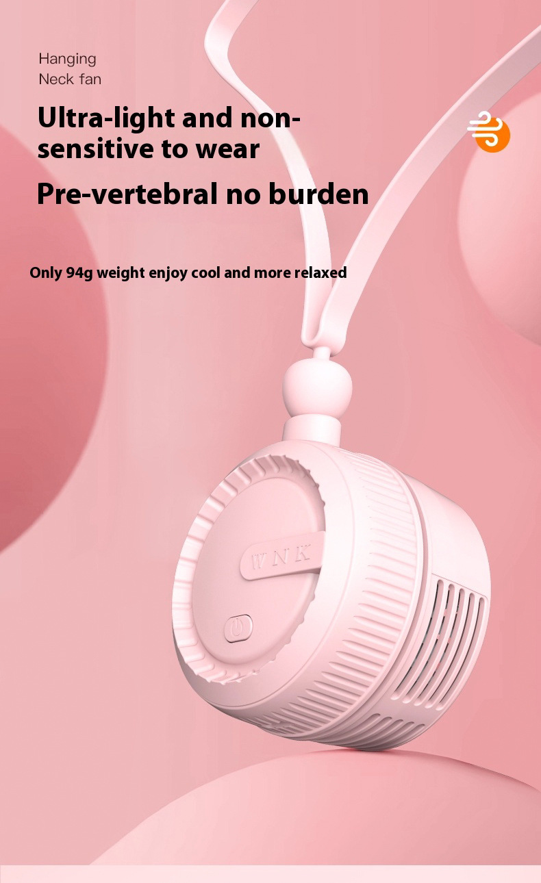 Portable Neck Fan Bladeless Usb Rechargeable Silent Cooling Fan_voghion.com