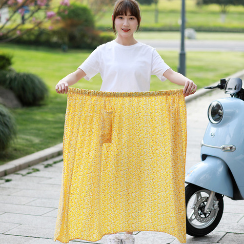 Electric Bike Windshield Sunshade Summer Sun Protection Half Body Apron Leg Protection Anti-Slip Bike Riding Sun Protective Skirt