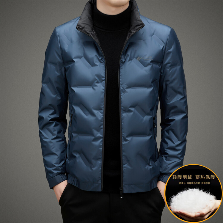 Lightweight down Jacket for Middle-Aged Men, Casual Short Style, 90% Duck Down, New Winter Model, Warm Stand-Up Collar, Fashionable down Coat